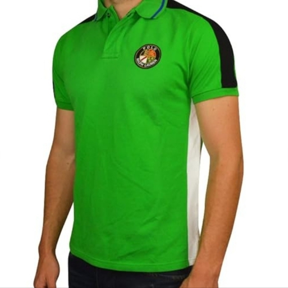 Ralph Lauren Mens Polo Shirt Custom Fit 2-Button Green 100 % Cotton Size Medium - Picture 7 of 8